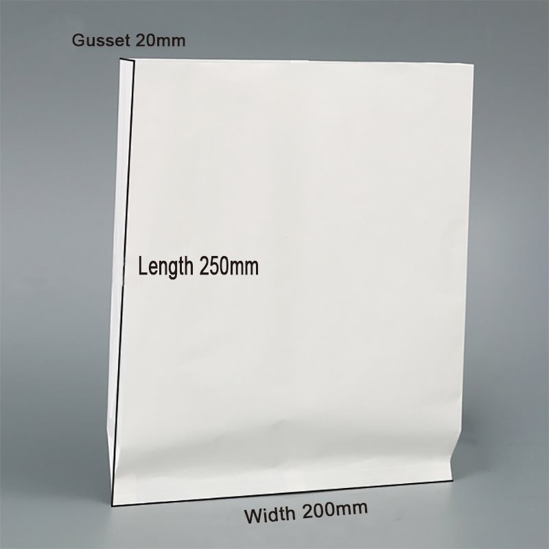 Picture of White Grease Resistant Paper Bags - Flat bottom