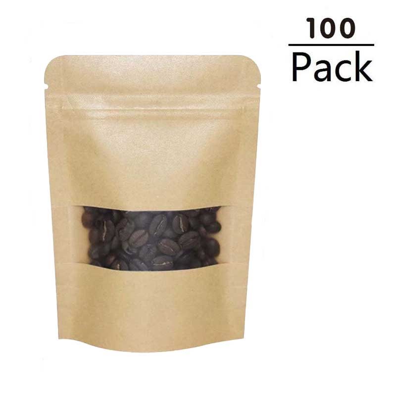 Picture of 400g Kraft Stand Up Pouches with Clear Window