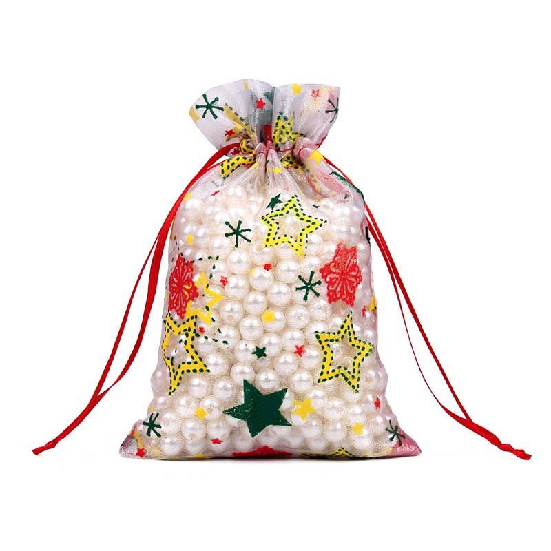 Picture of Christmas Organza Bags With Pentagram