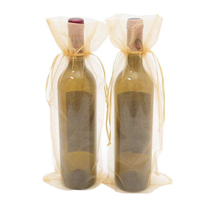 Picture of Gold Gusseted Organza Bags 