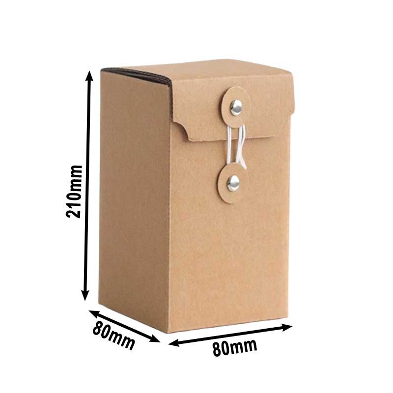 Picture of Candle Boxes Packaging With Button Rope - Brown Cardboard 80×80×210 