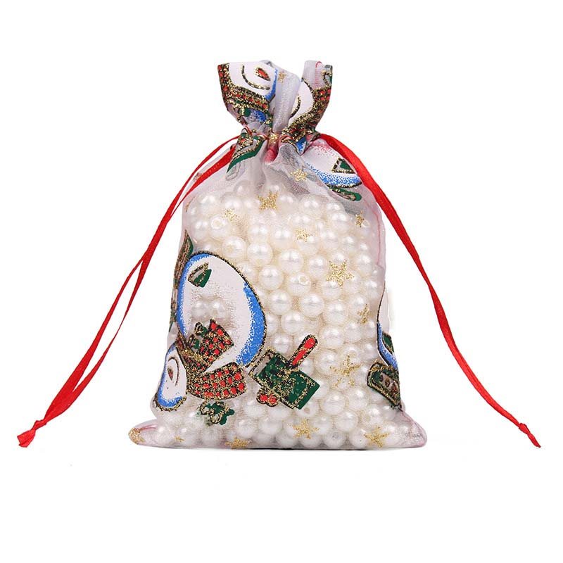 Picture of Christmas Organza Bags With Snowman