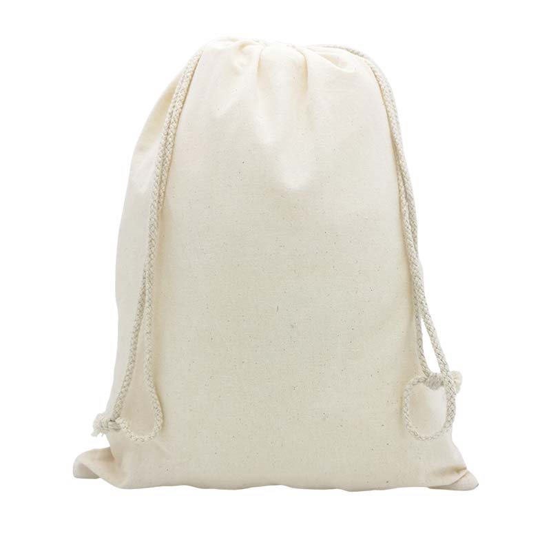 Picture of Natural Calico Drawstring Bags size 400mmx300mm