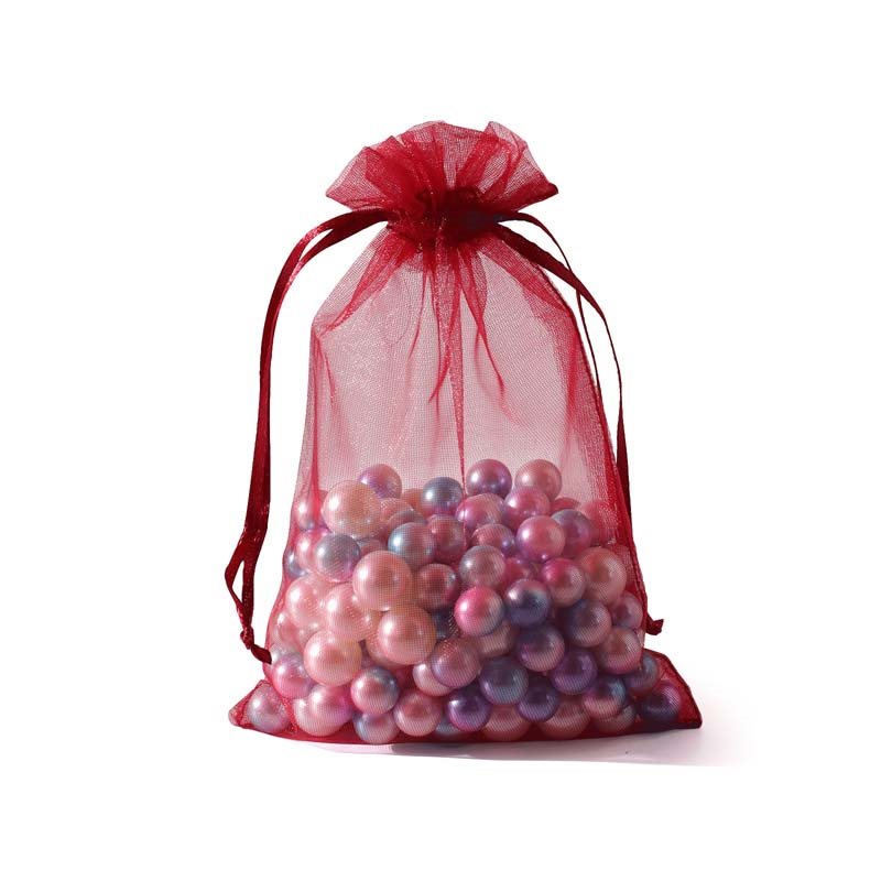 Picture of Burgundy Organza Bags 