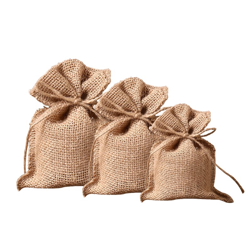 Picture of Hessian Drawstring Gift Bags - Mini, Small, Medium, and Large