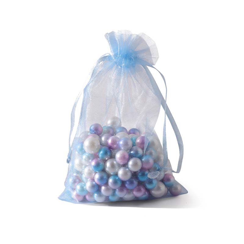Picture of Sky Blue Organza Bags - 100/Pack