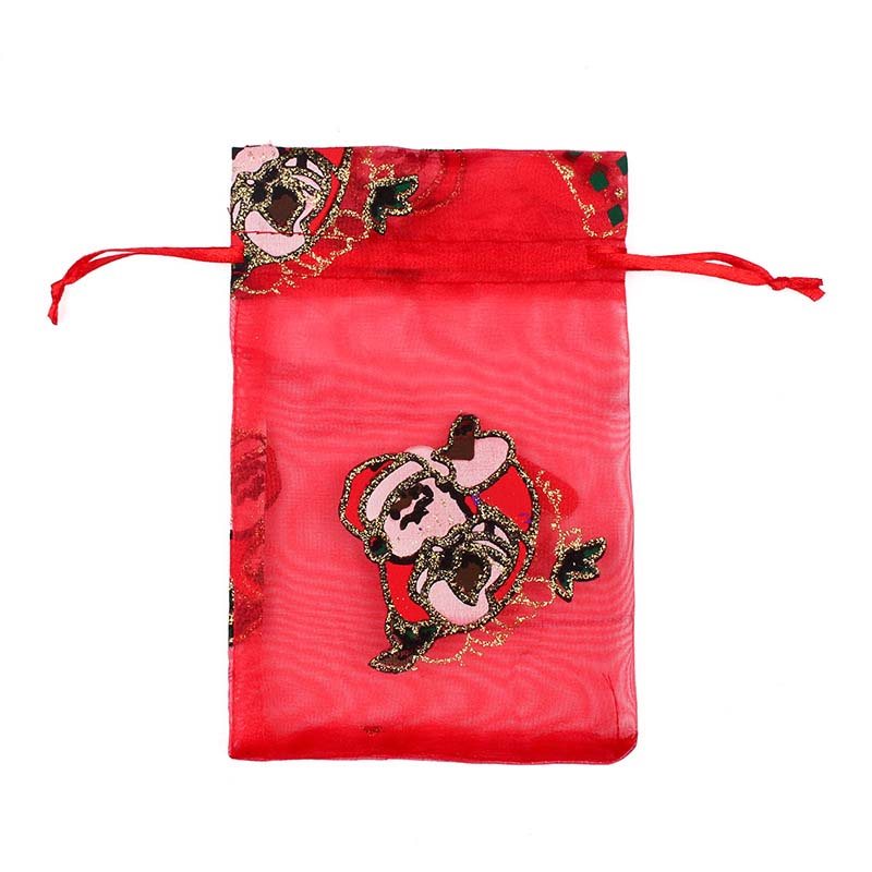 Picture of Christmas Organza Bags With Santa 