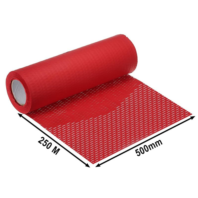 500mmx250M Red Honeycomb Wrapping Paper Roll