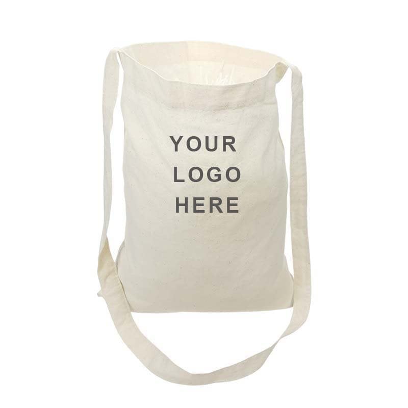 Custom Printed Calico Bags with Shoulder Strap 300x380mm - MOQ 100